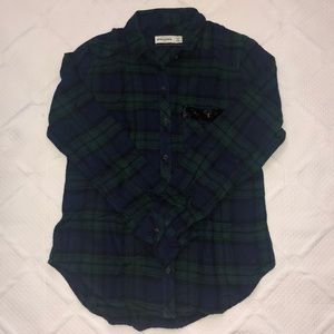 Abercrombie & Fitch Blackwatch Plaid Top